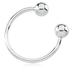 Sterling Silver Round Key Chain